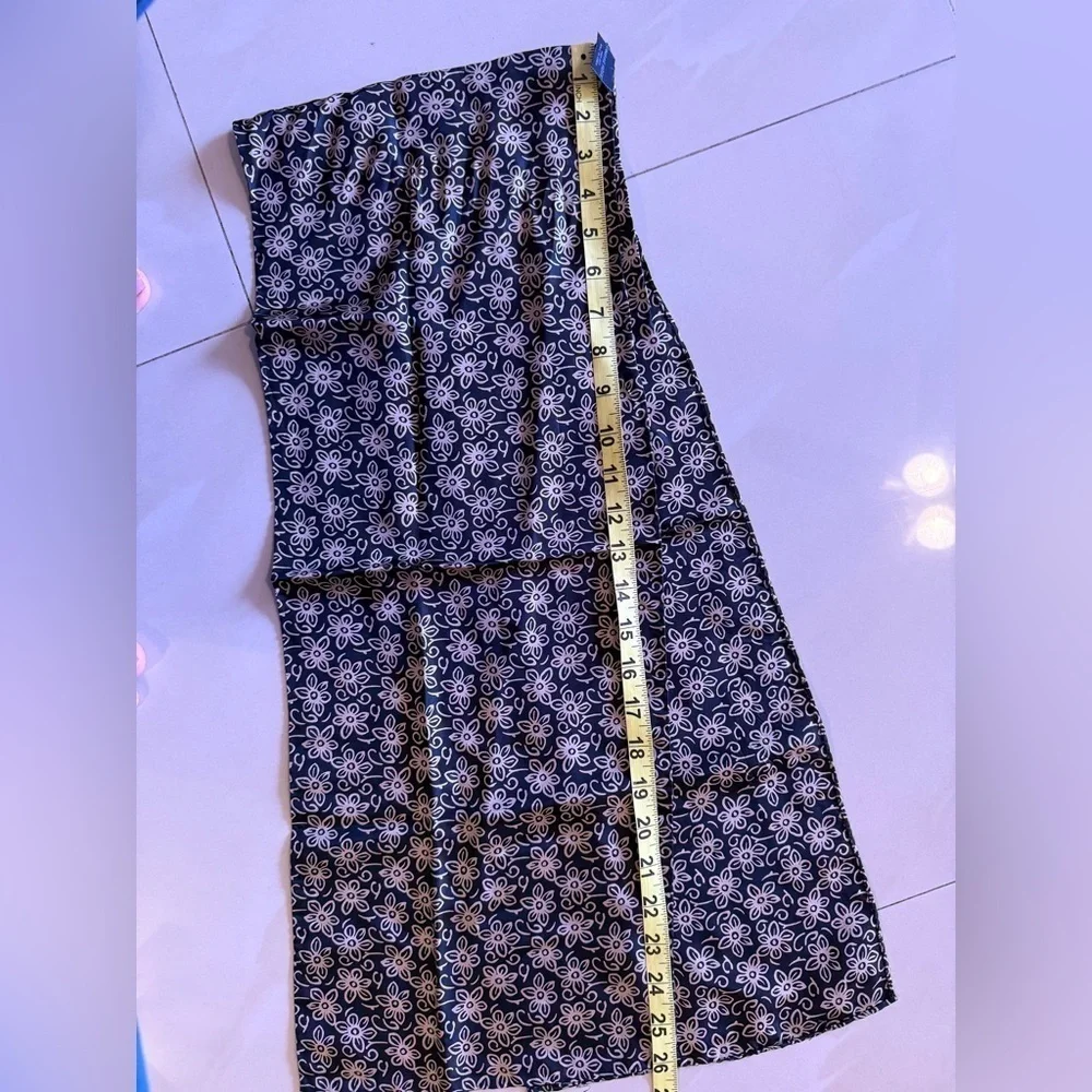 Silk Ombre Lightweight Accent Scarf black floral and gray